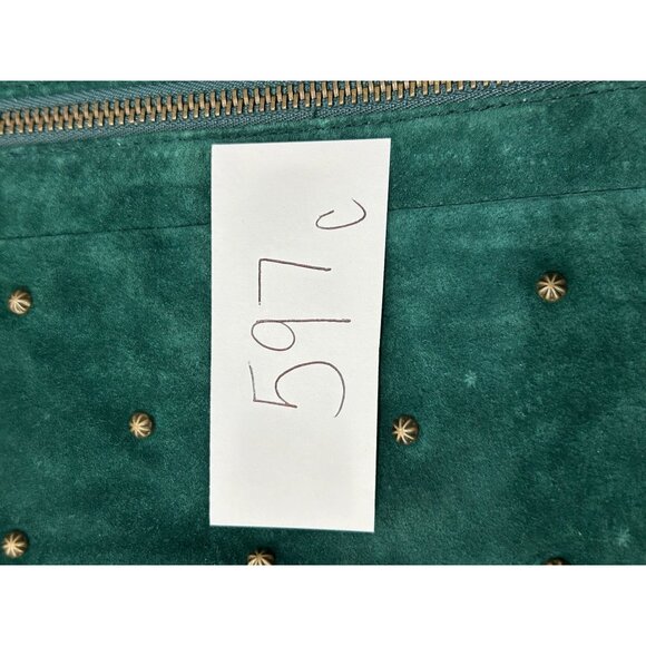 Linea By Louis DellOlio Size XL Teal Suede Embellished Jacket Zipper Pockets - Picture 10 of 11